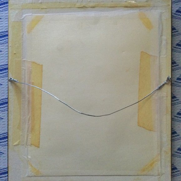 Vintage Paper Tole 3D paper cut paper art two girls signed framed ba - Picture 3 of 3